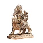 Pure Brass Goddess Durga Tiger 5.5" - Seated Divine Strength Idol | Jaipurio